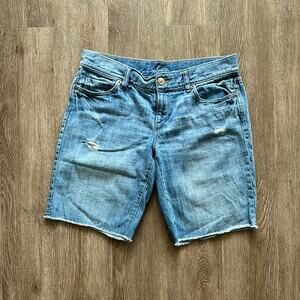 Loft Denim Shorts Light Wash Size 4 Cotton Mid Rise